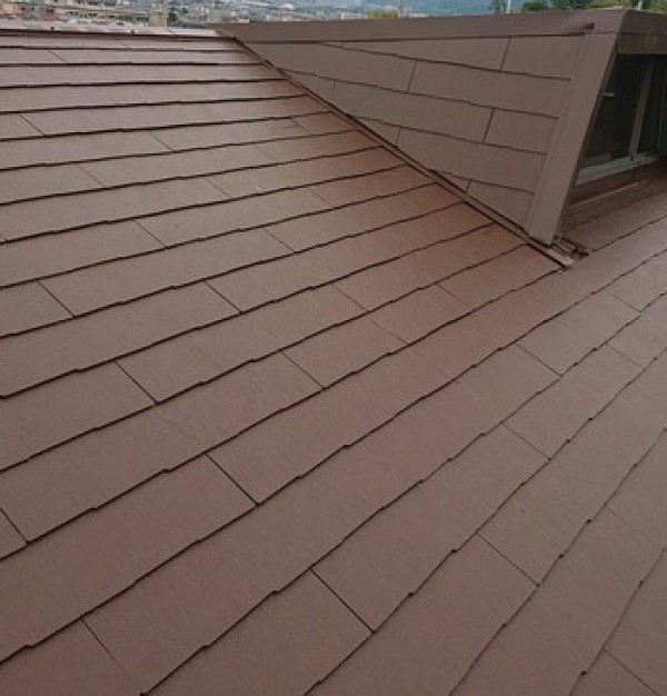 塗装完了　水系ナノシリコンブラウン